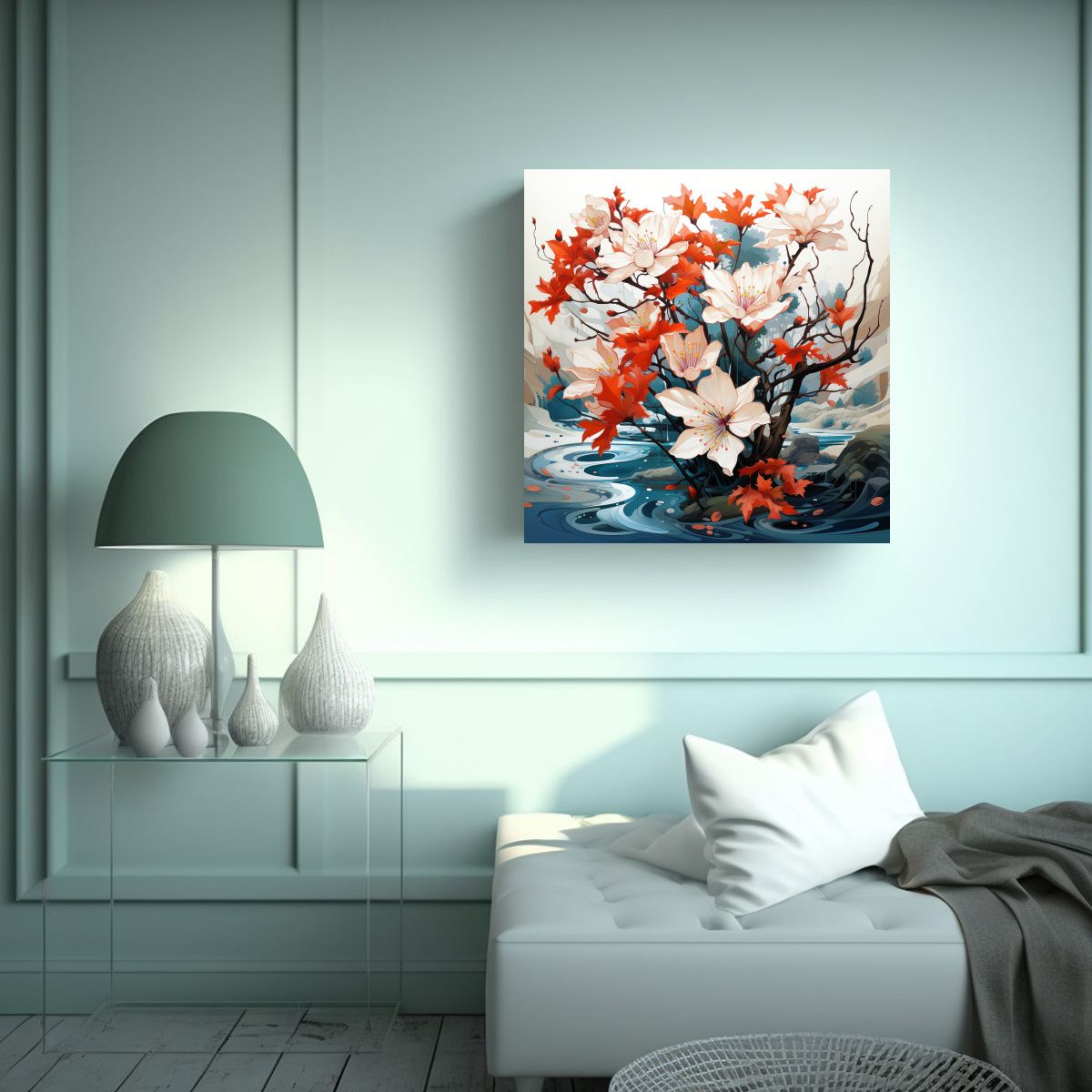 GENERICO - Pintura Decorativa En Bastidor: Escena De 70x70 Cm