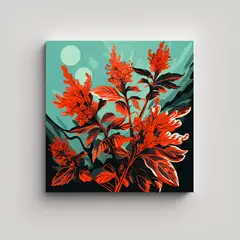 GENERICO - Composición De Impreso Para Oficina Con Hierbas 70x70 Cm