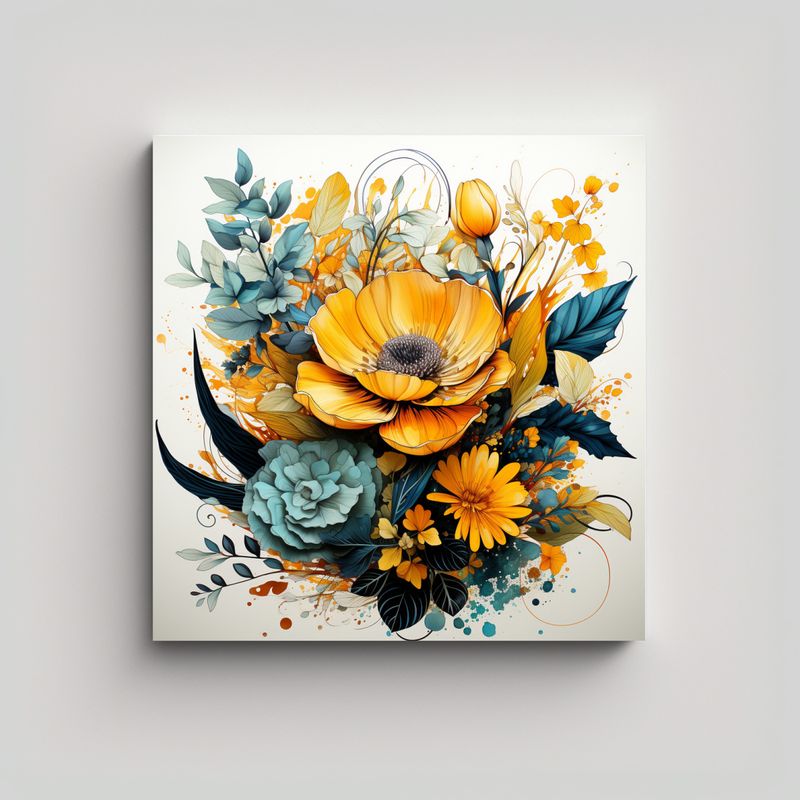 GENERICO - Pinturas Decorativas Creativas De Hierbas De 90x90 Cm