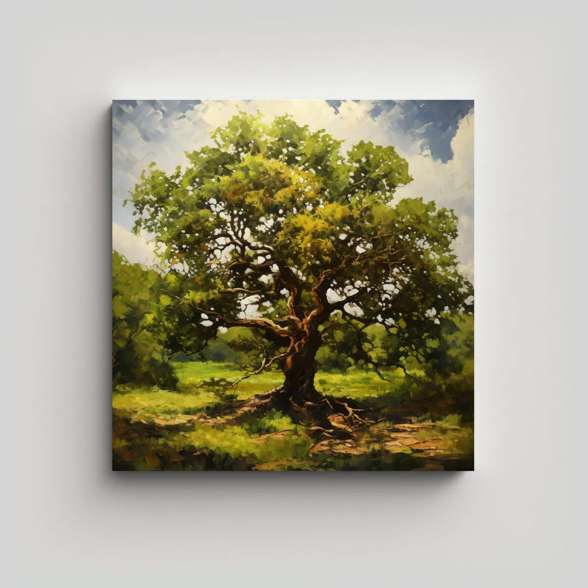 GENERICO - Cuadro Abstracto Estilo Galería: Exuberante 70x70 Cm