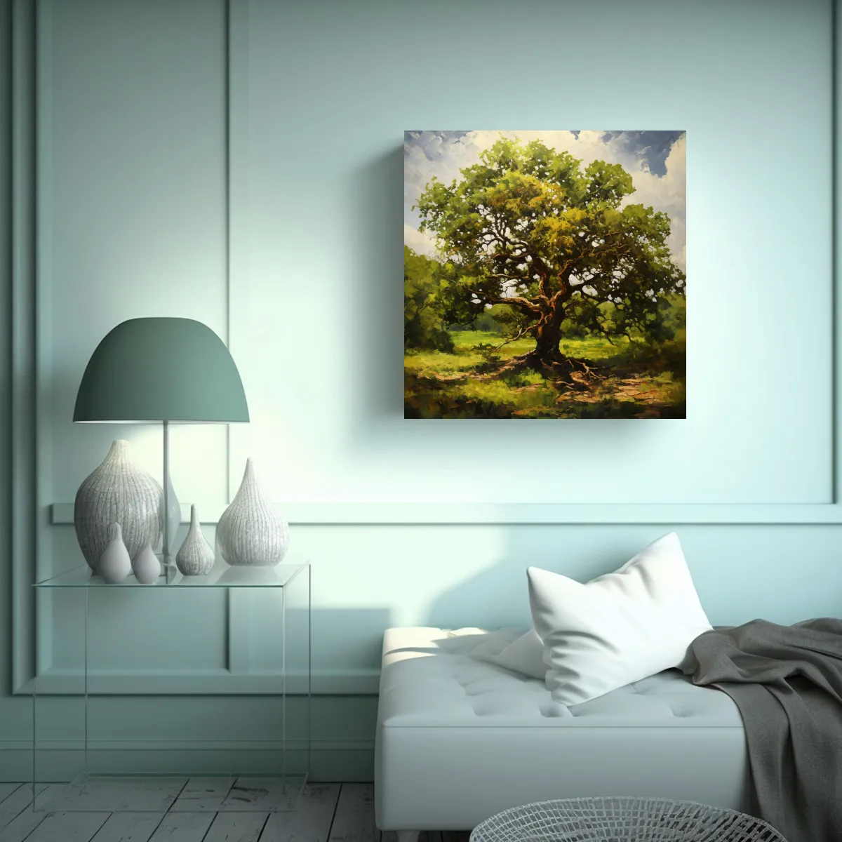 GENERICO - Cuadro Abstracto Estilo Galería: Exuberante 70x70 Cm