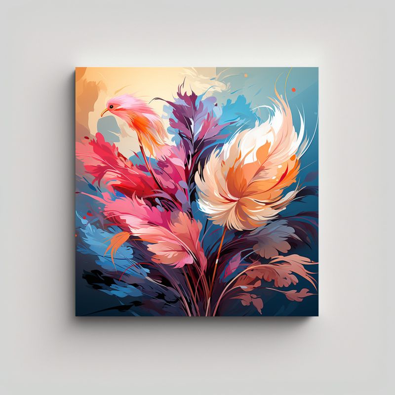GENERICO - Pintura Decorativa Inspirada En La Elegancia De 80x80 Cm