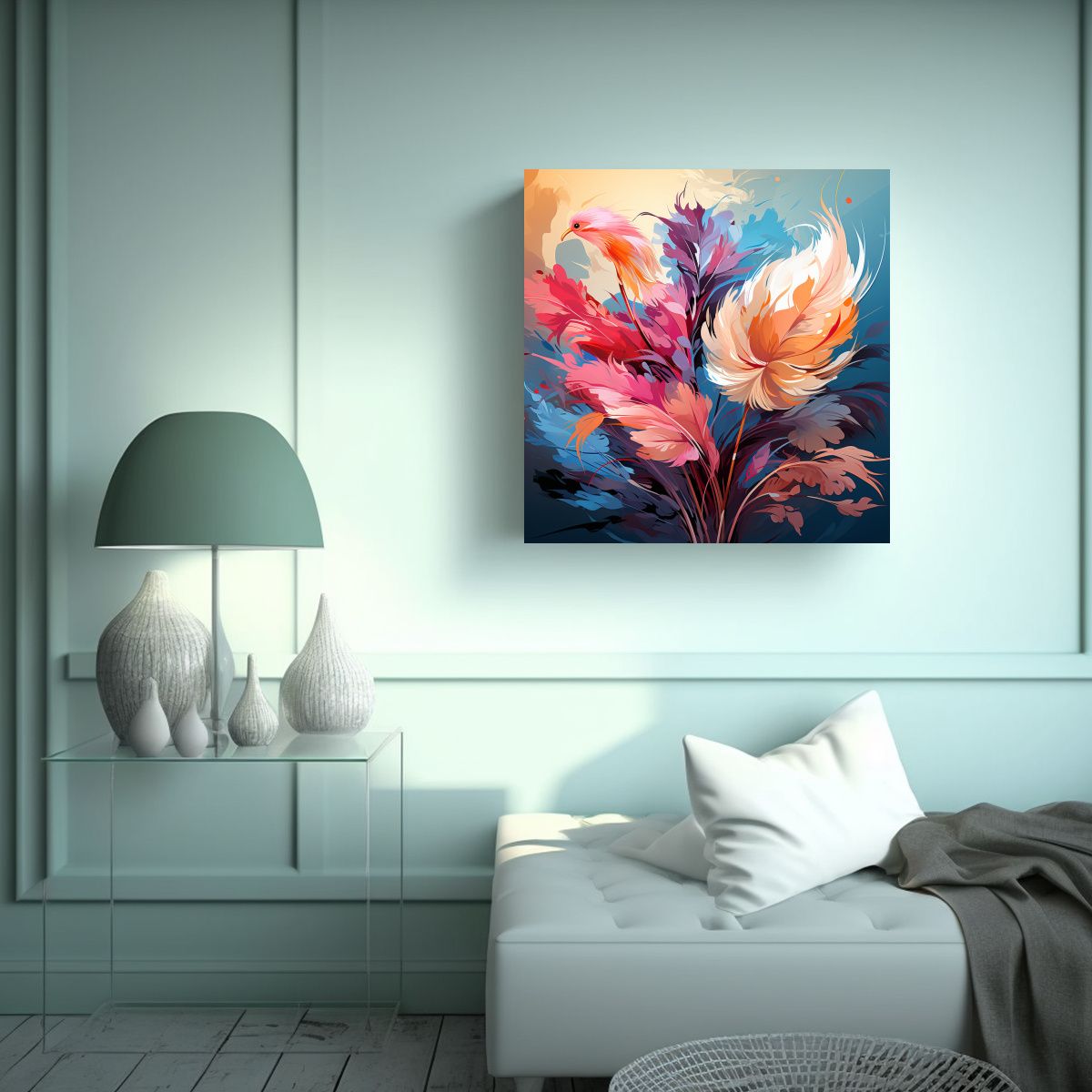 GENERICO - Pintura Decorativa Inspirada En La Elegancia De 60x60 Cm