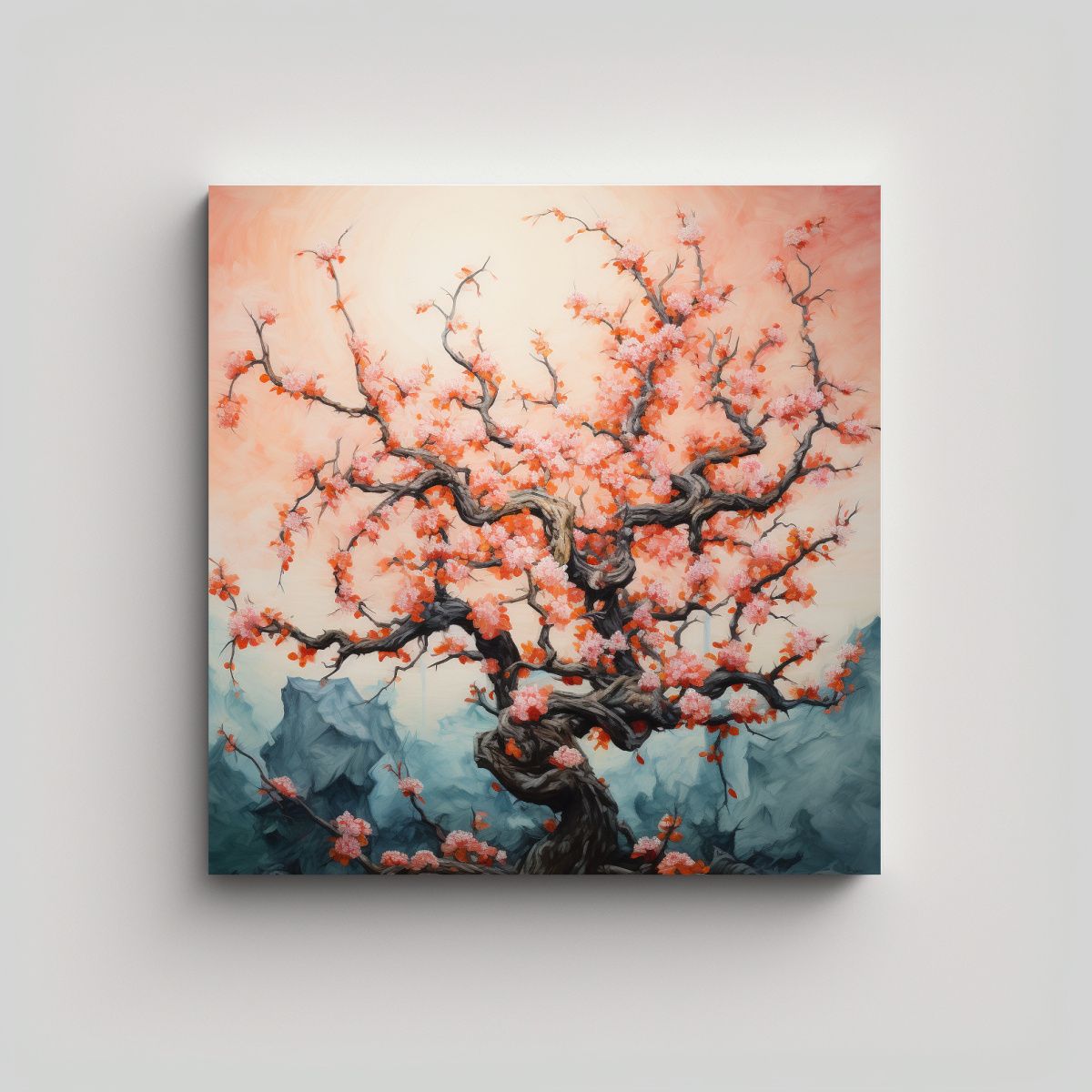 GENERICO - Cuadro Abstracto Estilo óleo Detallado De Alta 90x90 Cm