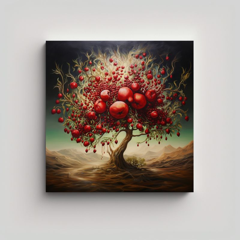 GENERICO - Cuadro De Colores Creatividad En Un árbol 80x80 Cm