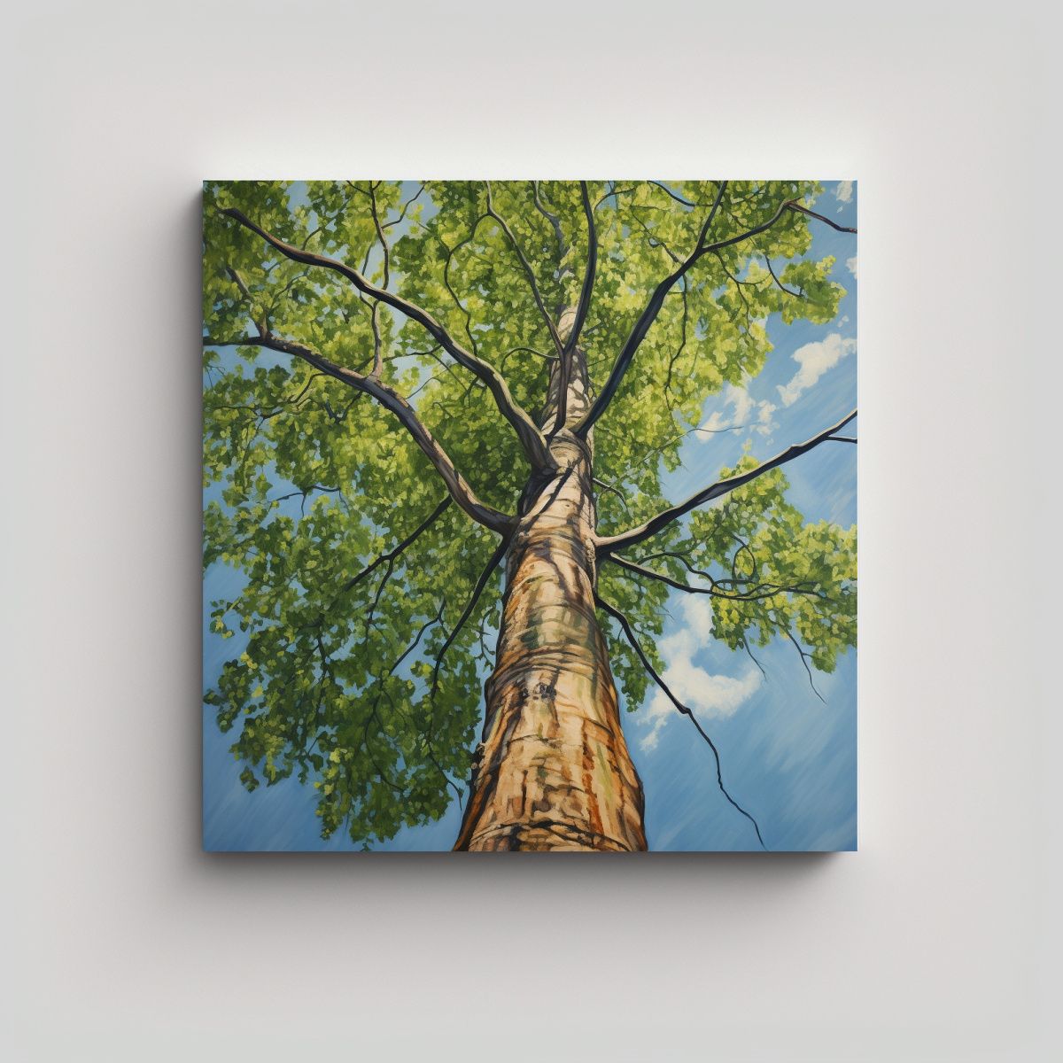 GENERICO - Pintura Abstracta De árbol De álamo En Estilo 80x80 Cm