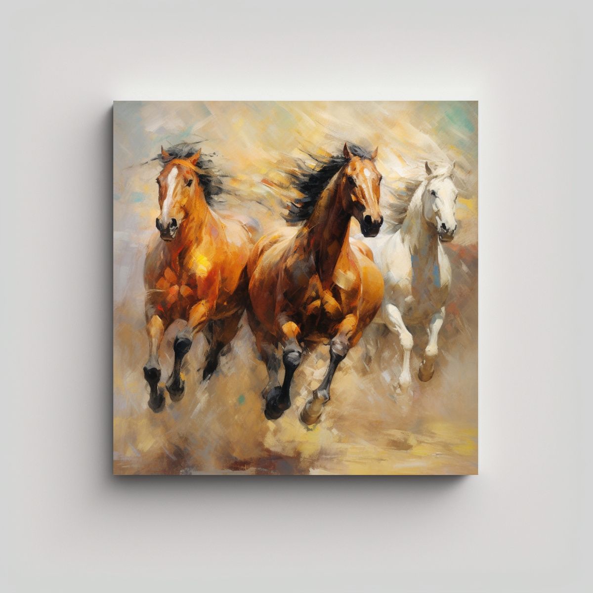 GENERICO - Pintura En Bastidor Abstracto Minimalista De 80x80 Cm