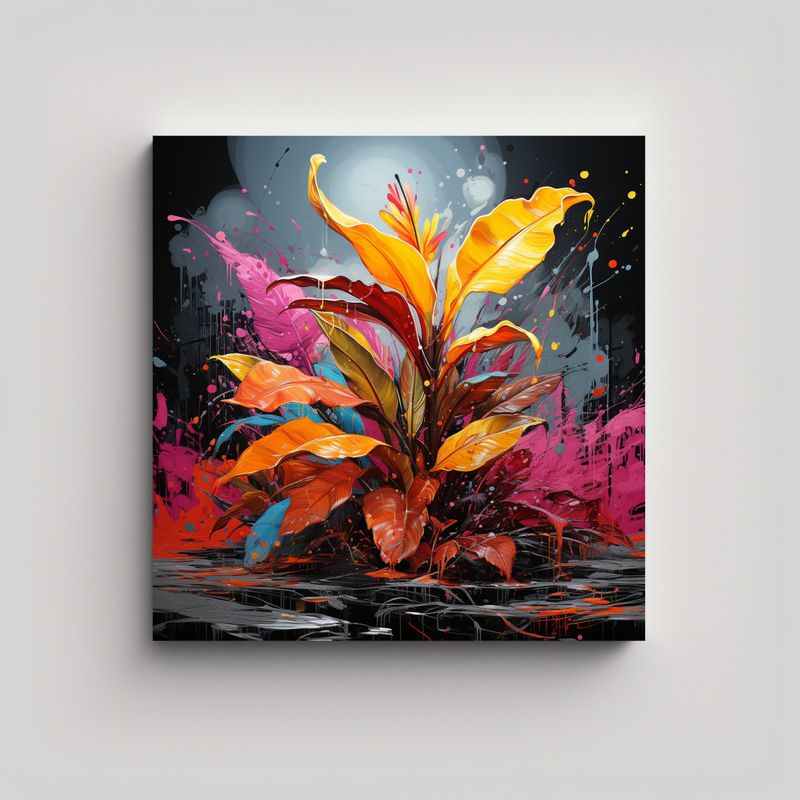GENERICO - Cuadro Diseño Para Cuarto: Árbol De Plátano En 80x80 Cm