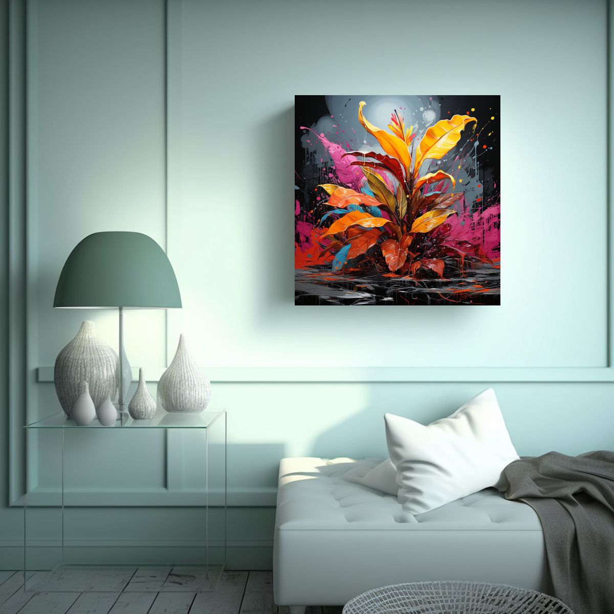 GENERICO - Cuadro Diseño Para Cuarto: Árbol De Plátano En 90x90 Cm