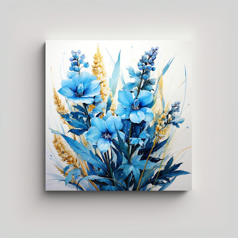 GENERICO - Lienzo De Tela Moderno Alegría A Quinoa En Tonos 80x80 Cm