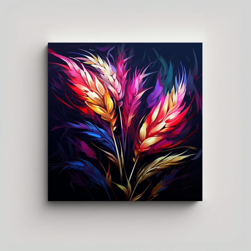 GENERICO - Pinturas Decorativas De Granos De Cebada En 80x80 Cm