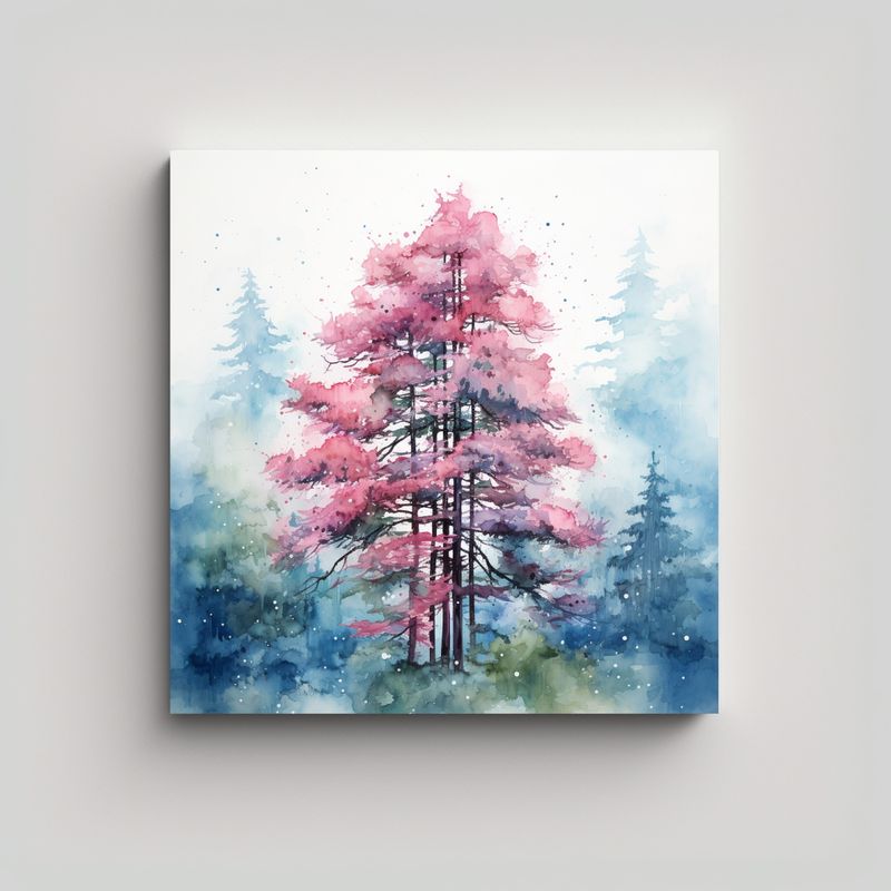 GENERICO - Pintura Abstracta De Tema Protagonismo árbol 50x50 Cm