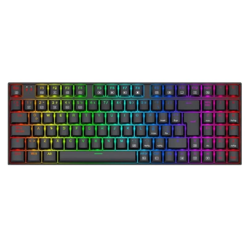 REDRAGON - Teclado Gamer - Redragon Ziggs - RGB  - Red Switches - USB - Black