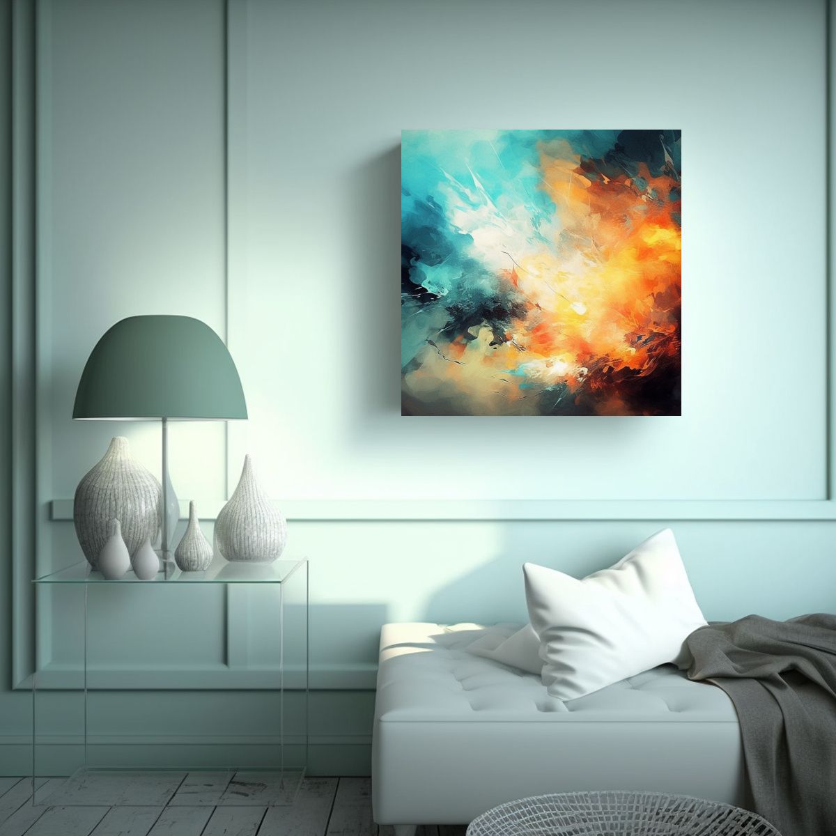 GENERICO - Pinturas Decorativas Abstractas Para Pared Con 80x80 Cm