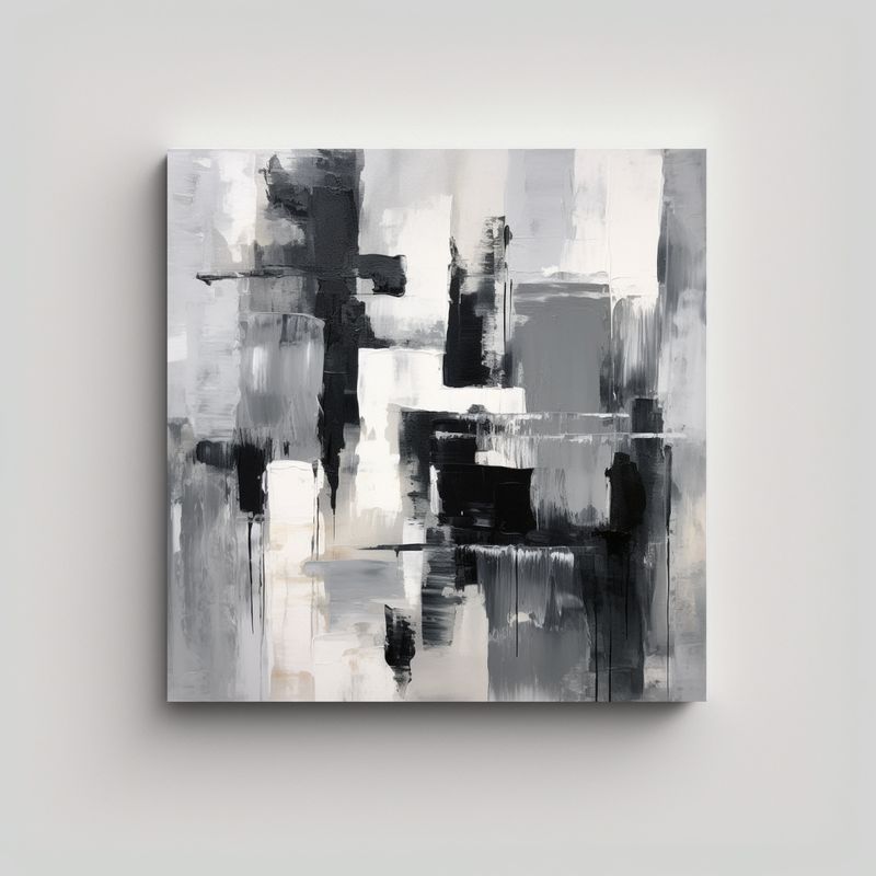GENERICO - Arte Abstracto Con Pinceladas Amplias Para 90x90 Cm