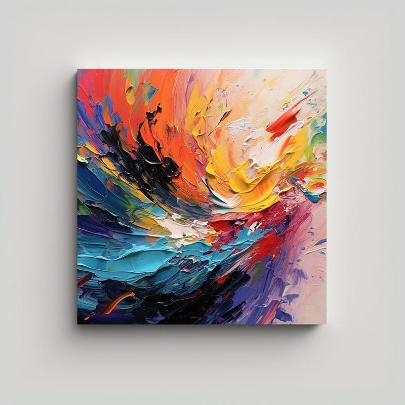 GENERICO - Patrón Intenso De Arte De Pared Desata Tu 90x90 Cm
