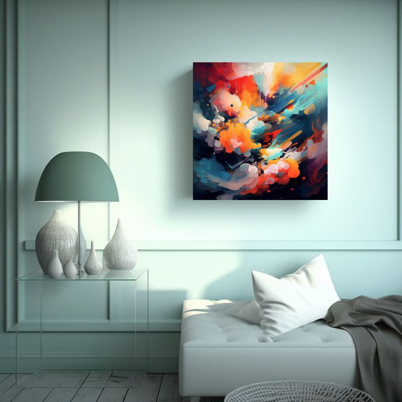 GENERICO - Pinturas Decorativas Abstractas, Belleza Visual 90x90 Cm