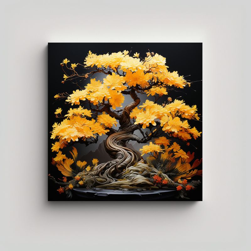GENERICO - Lienzo Expresion Majestuosas Pinturas De 90x90 Cm