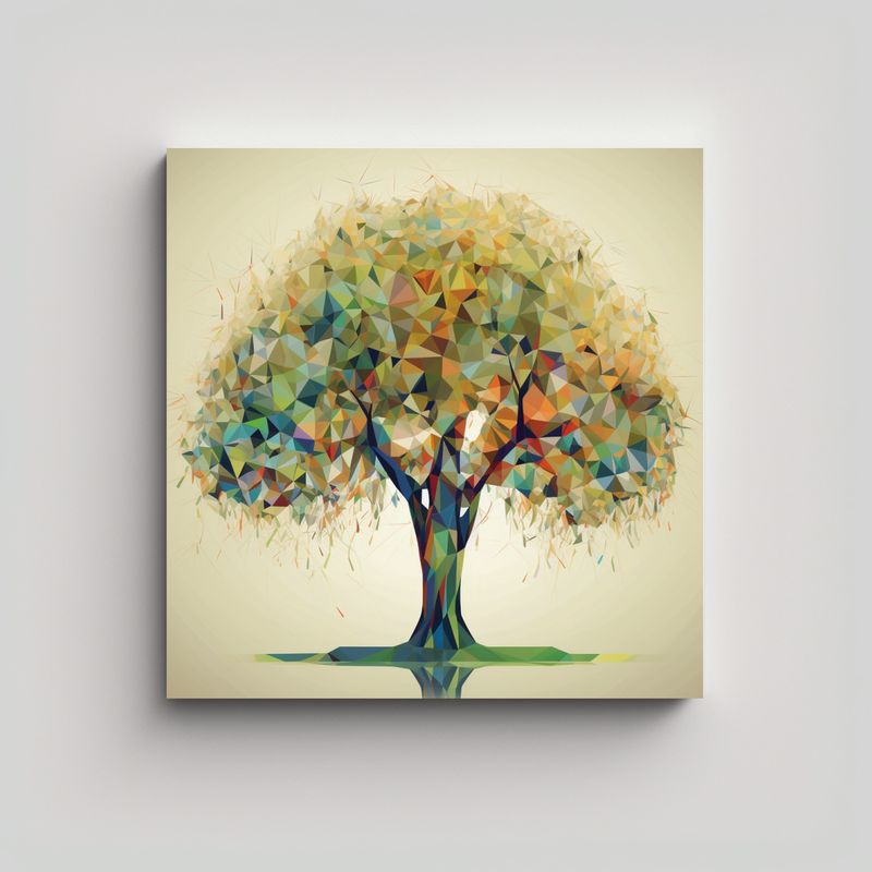 GENERICO - Pintura Decorativa De Lienzo Aliyun Estilo 80x80 Cm