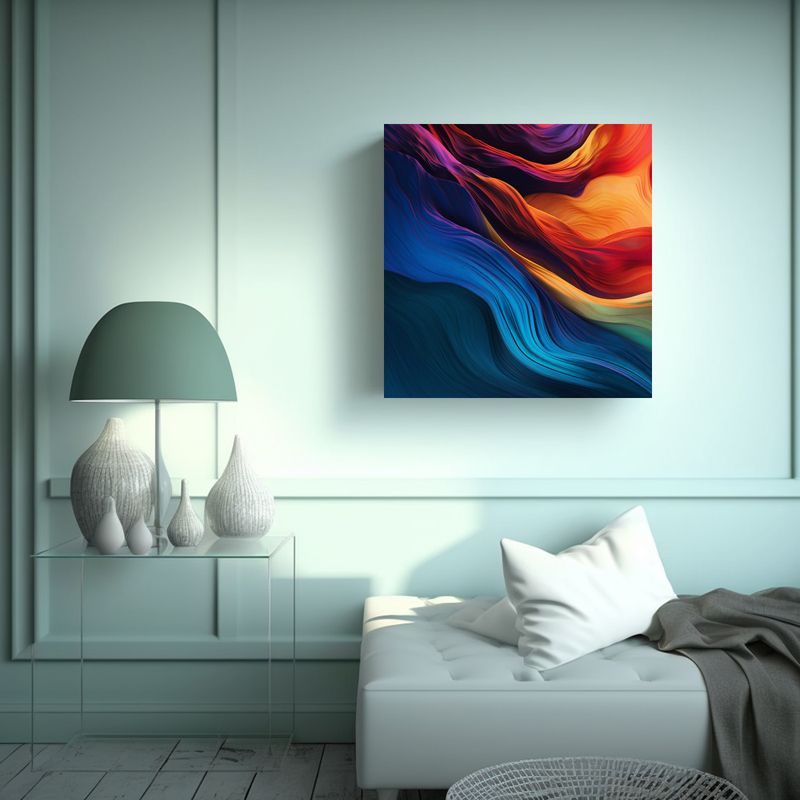 GENERICO - Pinturas Decorativas De Flujo De Colores Con 80x80 Cm