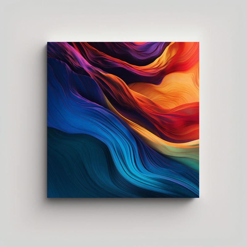 GENERICO - Pinturas Decorativas De Flujo De Colores Con 50x50 Cm