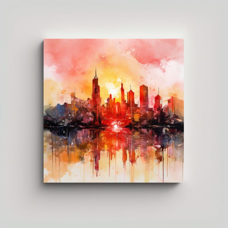 GENERICO - Arte Urbano Capturando La Esencia Del Atardecer 60x60 Cm