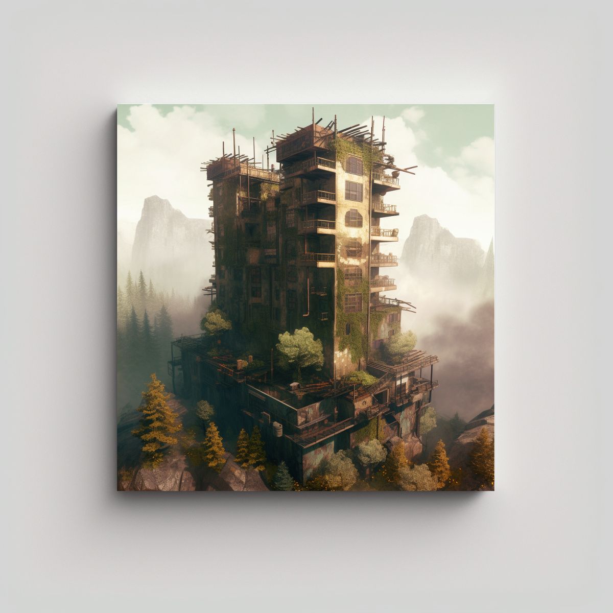 GENERICO - Pinturas Decorativas Rústicas De Escena De 90x90 Cm