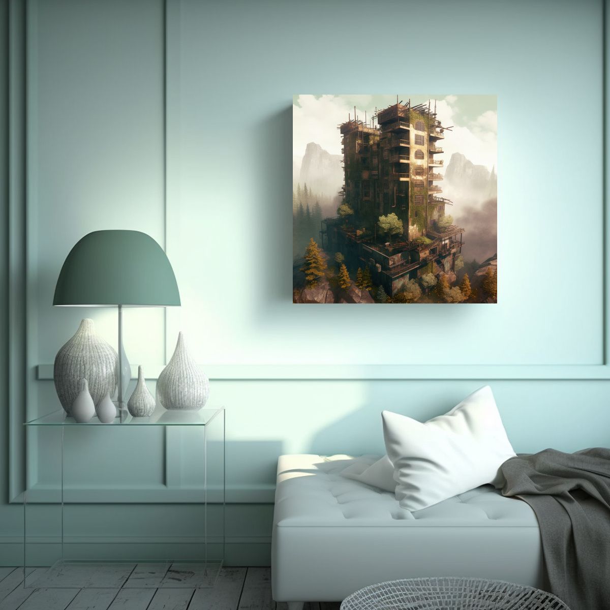 GENERICO - Pinturas Decorativas Rústicas De Escena De 90x90 Cm