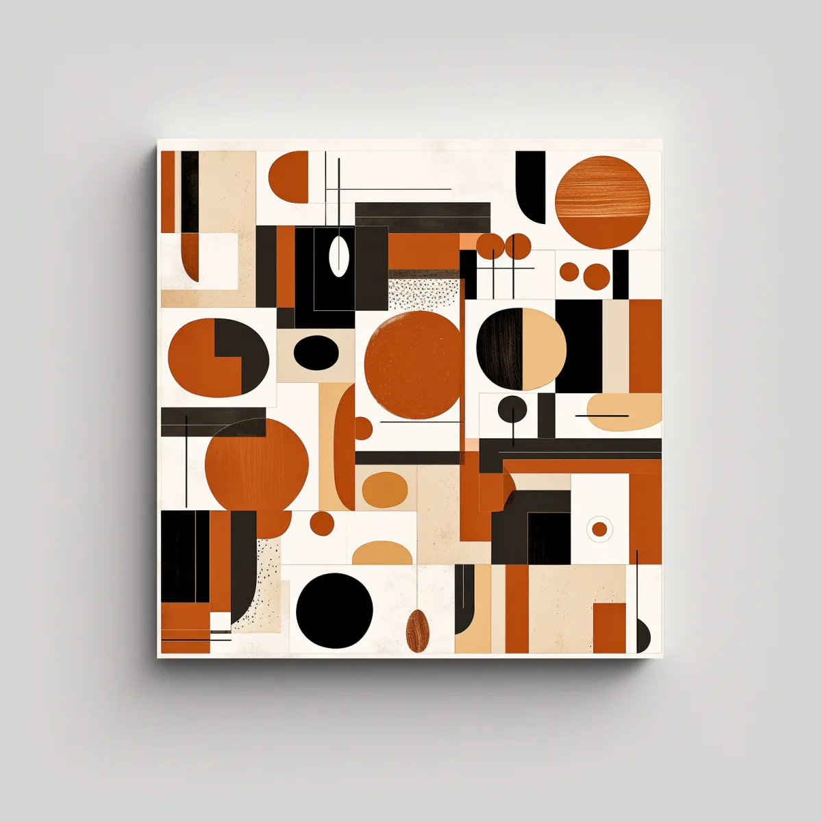 GENERICO - Cuadro Abstracto De Formas Simples Y Armoniosas 60x60 Cm