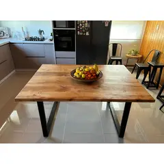 GENERICO - Mesa de Roble - Base Corchete 160x90