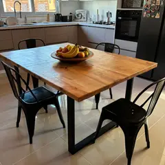 GENERICO - Mesa de Roble - Base Corchete 200x100