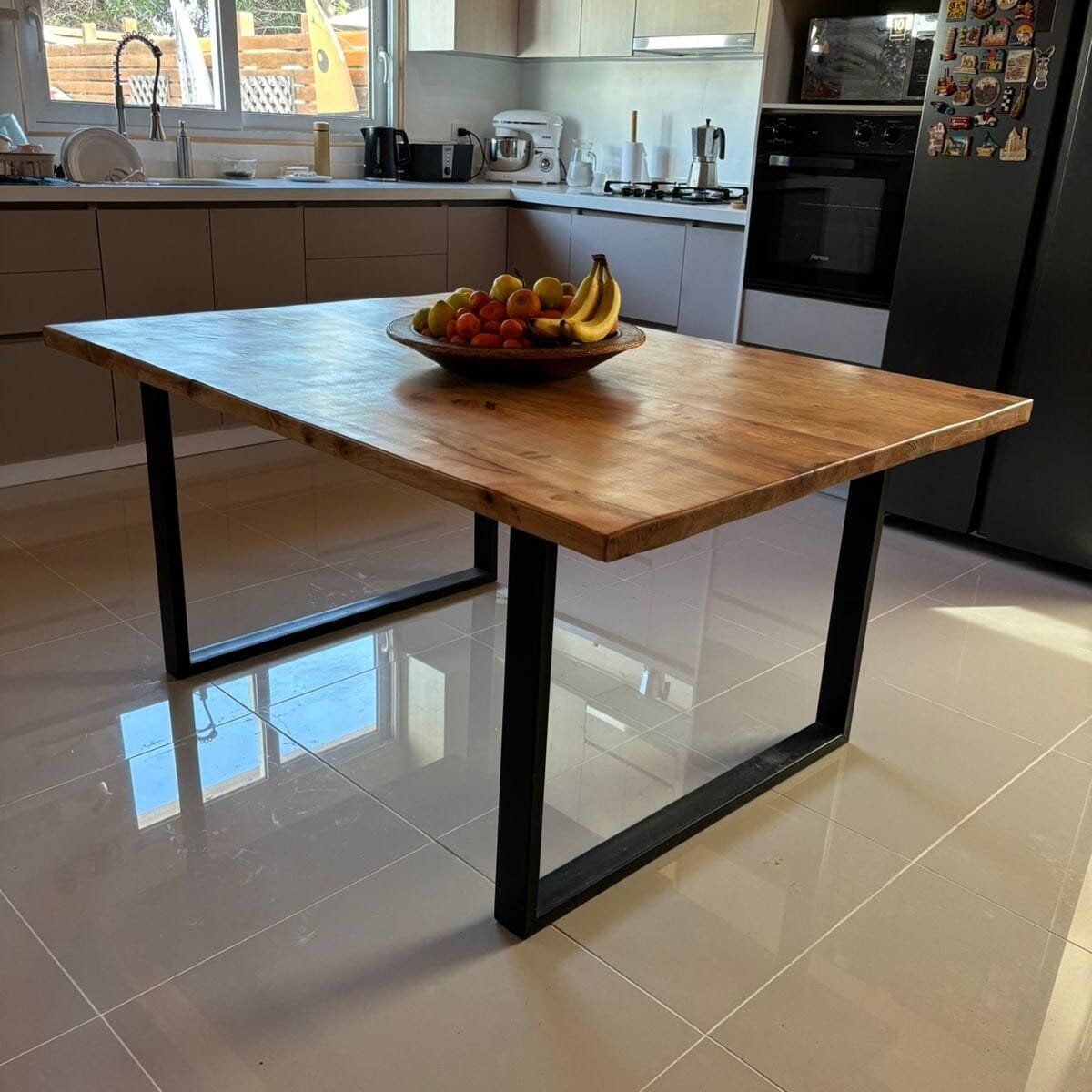 GENERICO - Mesa de Roble - Base Corchete 280x110