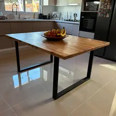 GENERICO - Mesa de Roble - Base Corchete 220x100