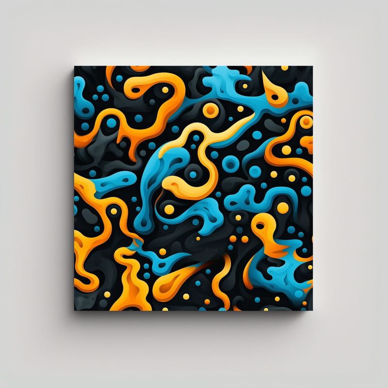 GENERICO - Cuadros Decorativos De Papel Negro Con Múltiples 70x70 Cm