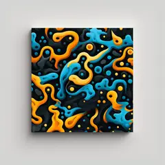 GENERICO - Cuadros Decorativos De Papel Negro Con Múltiples 60x60 Cm