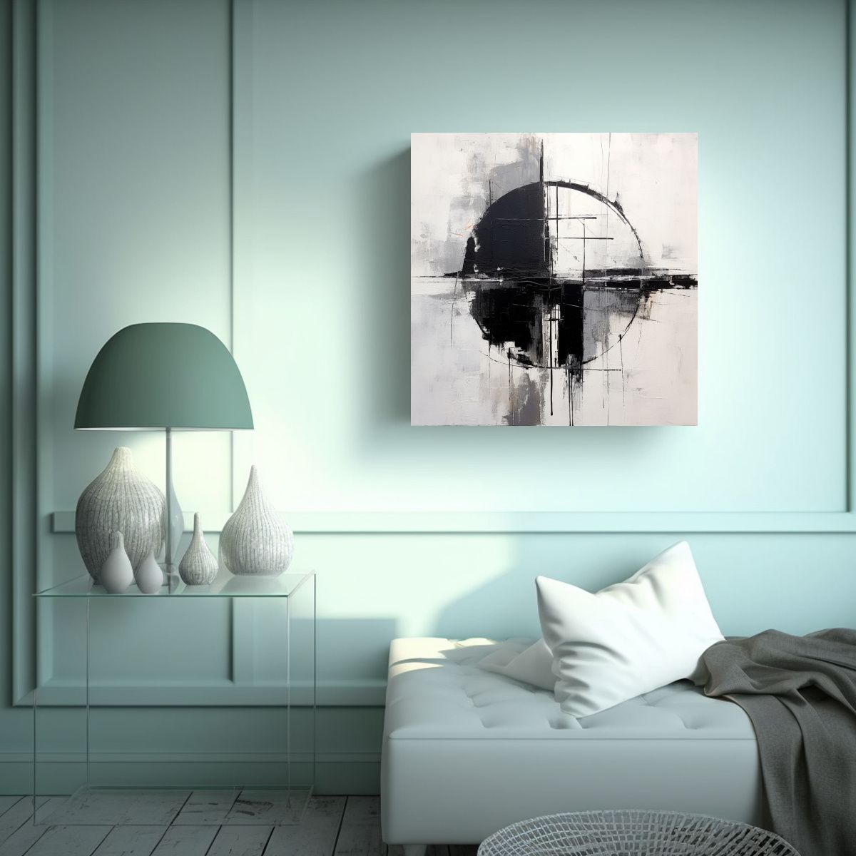 GENERICO - Pintura Moderna Minimalista Abstracta Estilo Arte 90x90 Cm