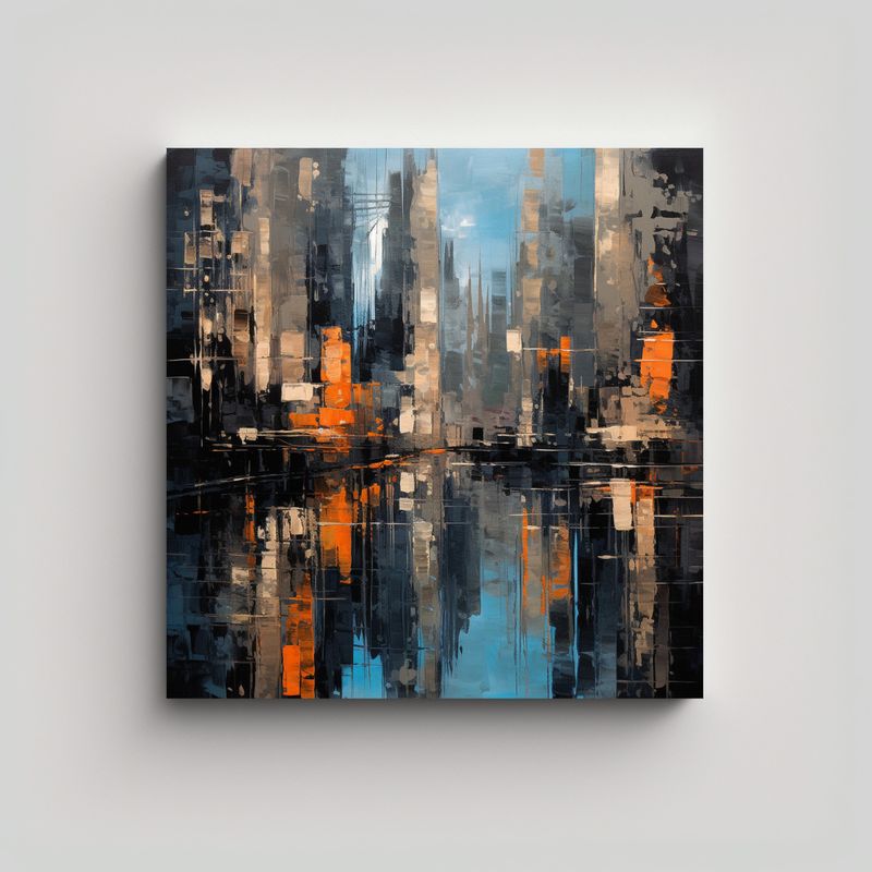 GENERICO - Pinturas Decorativas Abstractas Lineales 80x80 Cm