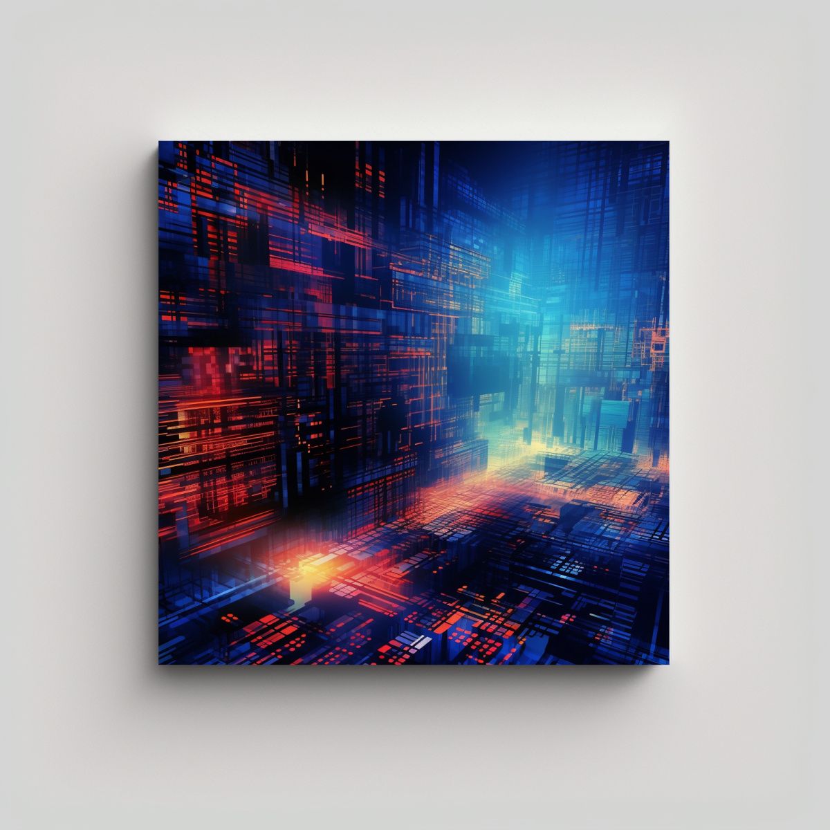 GENERICO - Pinturas Abstractas De Lienzo En Contraste Para 80x80 Cm