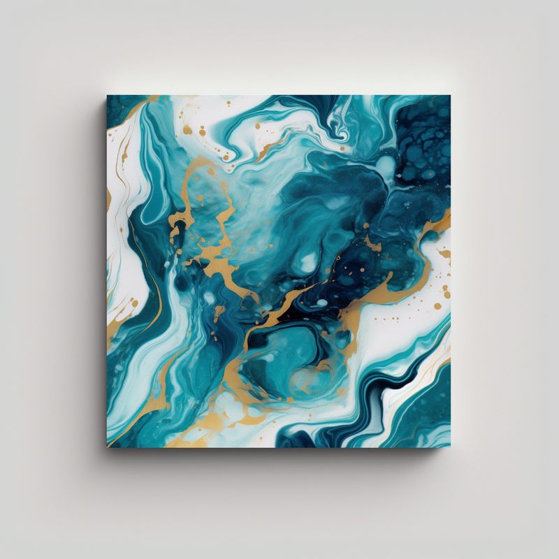 GENERICO - Cuadro De Lienzo Con Finas Líneas Escenario 70x70 Cm