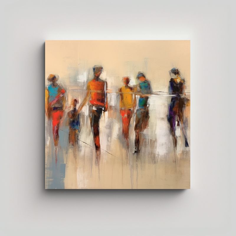 GENERICO - Pintura Abstracta Sutil Y Original Que Muestra Un 90x90 Cm