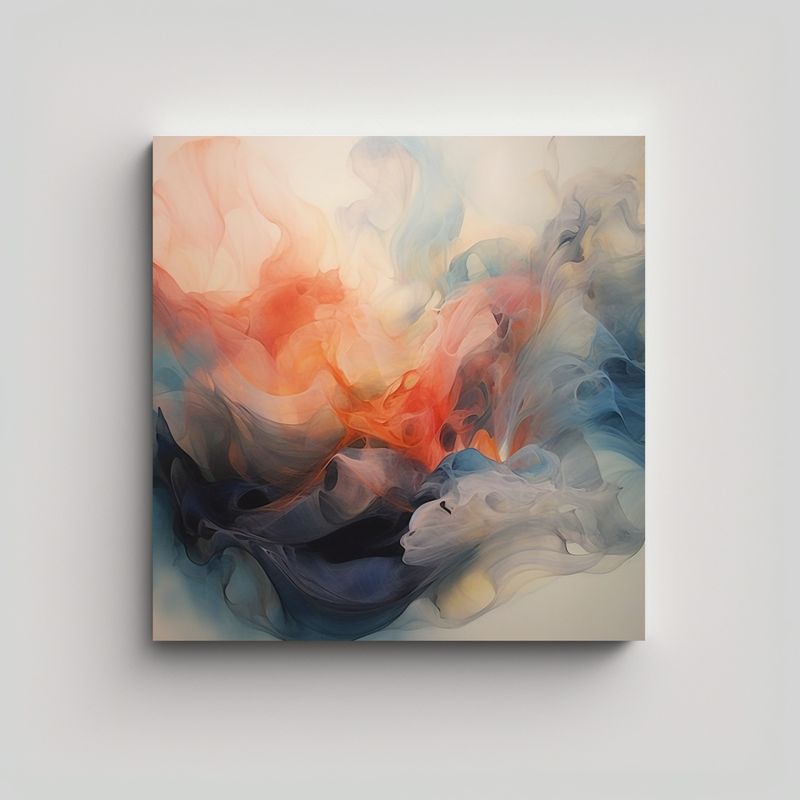 GENERICO - Pintura Abstracta Cálida Y Llamativa Para 80x80 Cm