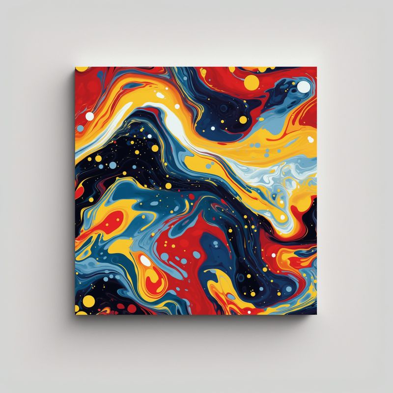 GENERICO - Pintura Decorativa Simétrica De Arte Cósmico En 50x50 Cm
