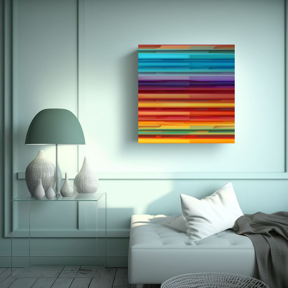 GENERICO - Fondo Rayas Horizontales Decorativo Para Pinturas 90x90 Cm