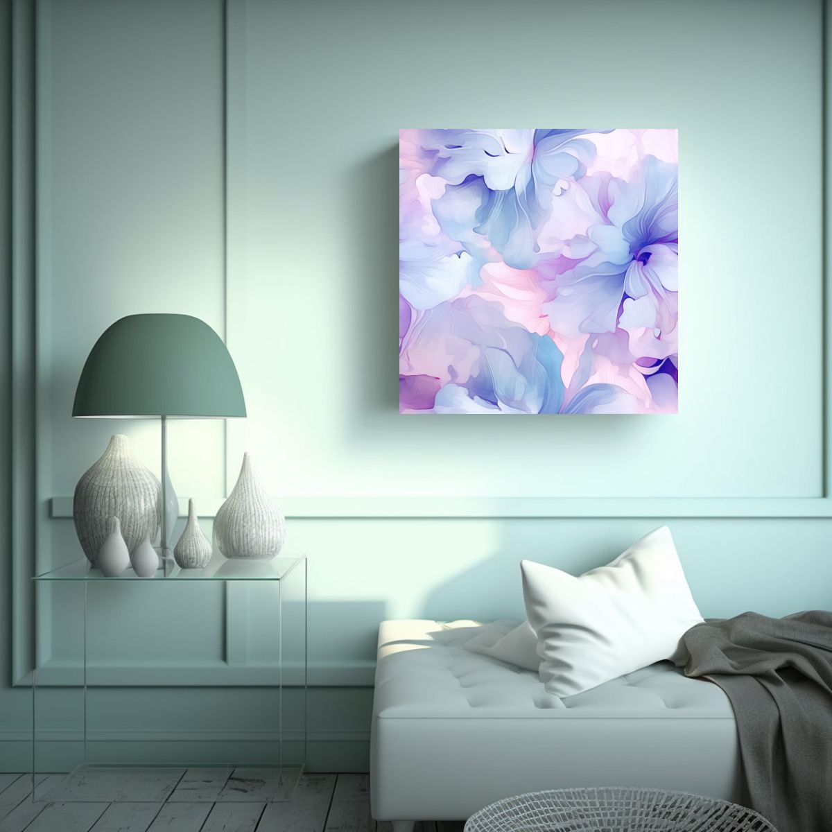 GENERICO - Pintura En Acuarela De Flor En Estilo Moderno Y 50x50 Cm