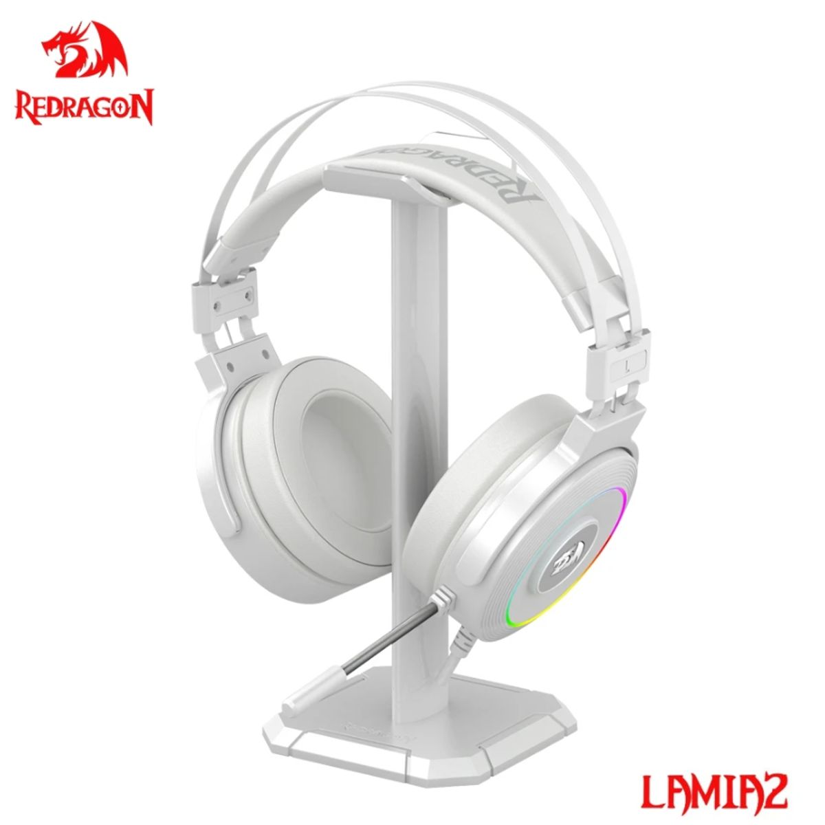 REDRAGON - Audífonos Gamer On-Ear - Redragon H320 Lamia 7.1 - USB 2.0 - White