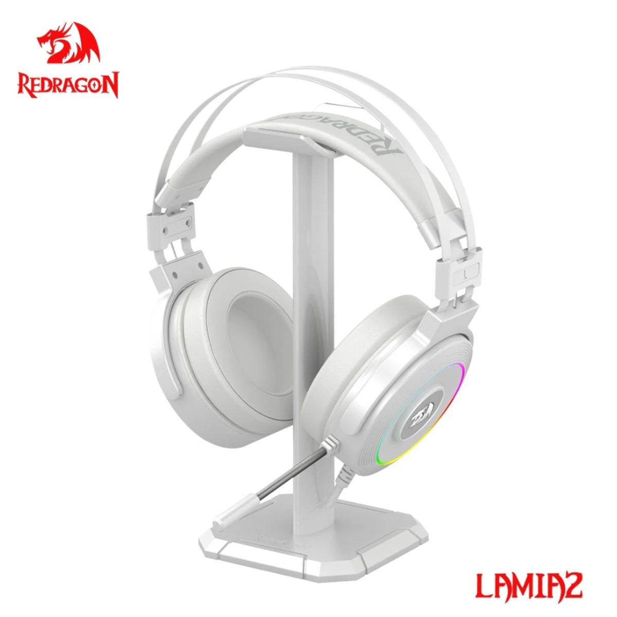 REDRAGON - Audífonos Gamer On-Ear - Redragon H320 Lamia 7.1 - USB 2.0 - White