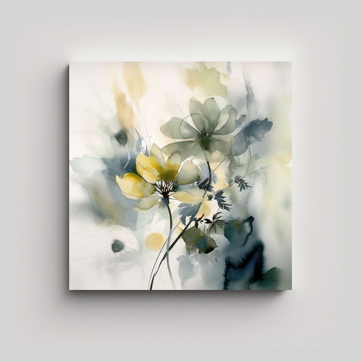 GENERICO - Cuadro Acuarela Expresividad Moderna De Pintura 60x60 Cm