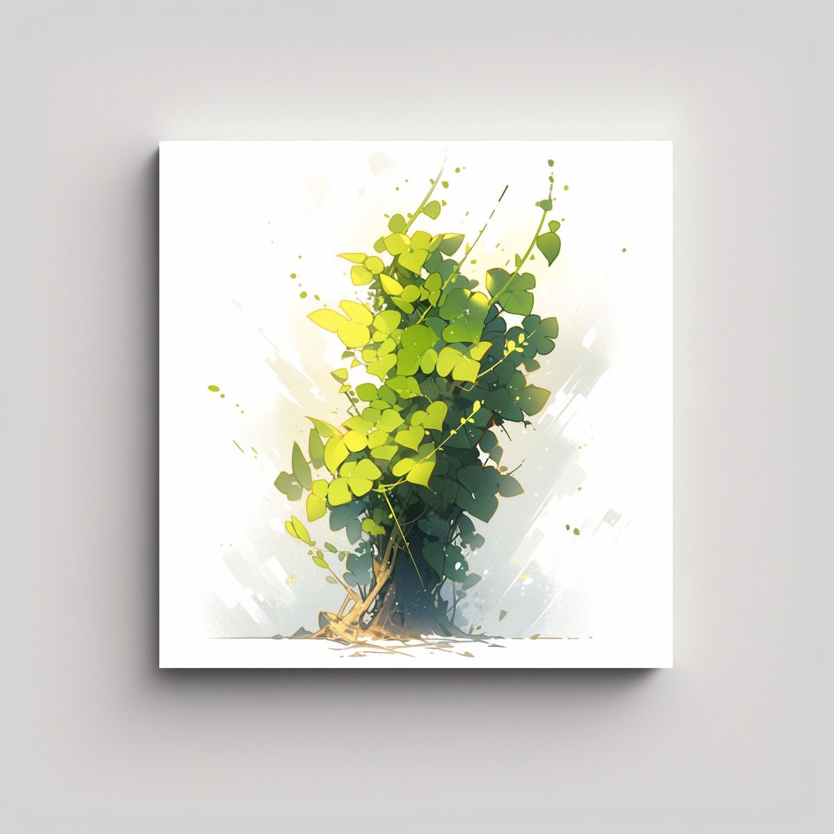 GENERICO - Pintura Lienzo Tela Vintage árbol Aspen En 80x80 Cm