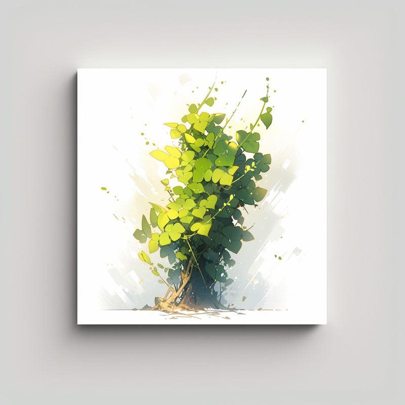 GENERICO - Pintura Lienzo Tela Vintage árbol Aspen En 90x90 Cm