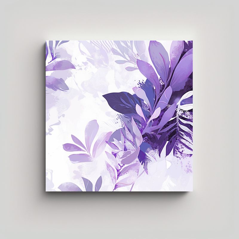 GENERICO - Cuadro De Arte De Pared Moderno Comedor Morado Y 90x90 Cm